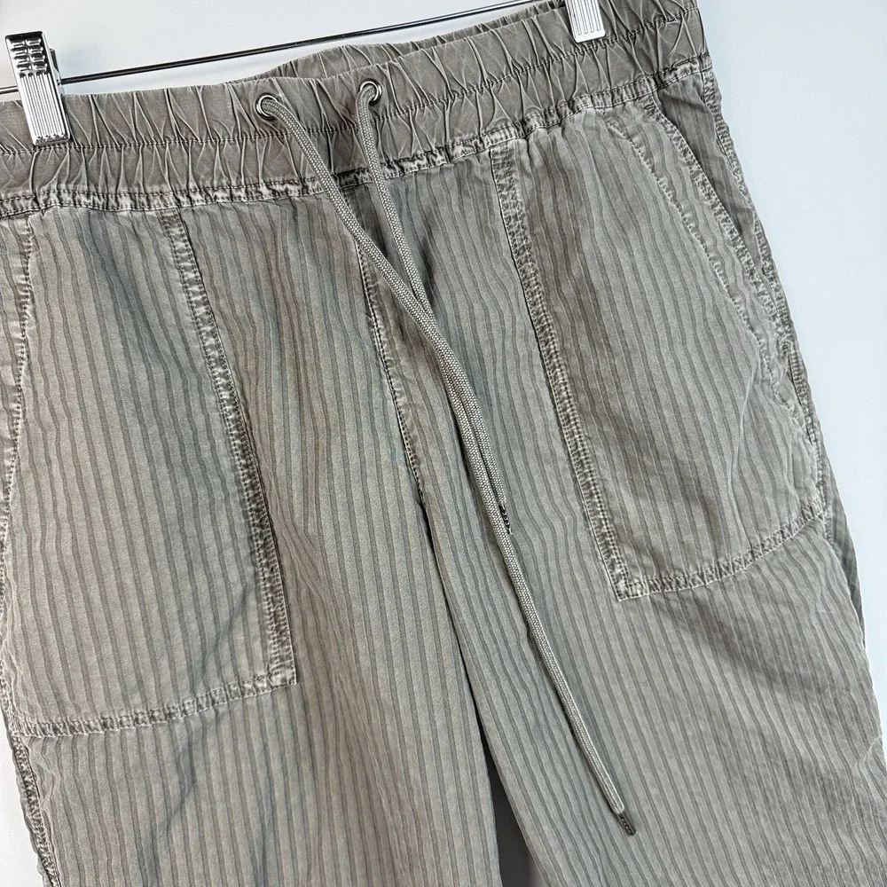 James Perse Utility Crop Jogger Pants Women (M) Olive Stripe WSSC1981 $225 - Picture 3 of 12
